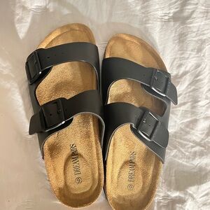 Dream Pairs Black Double Strap Sandals
